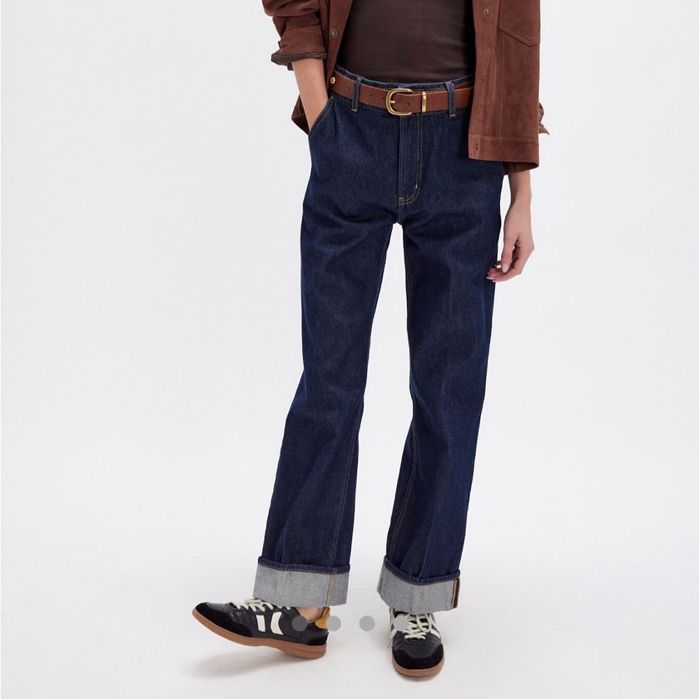 Frame Trapunto Denim Trousers. NWOT. Size 26.